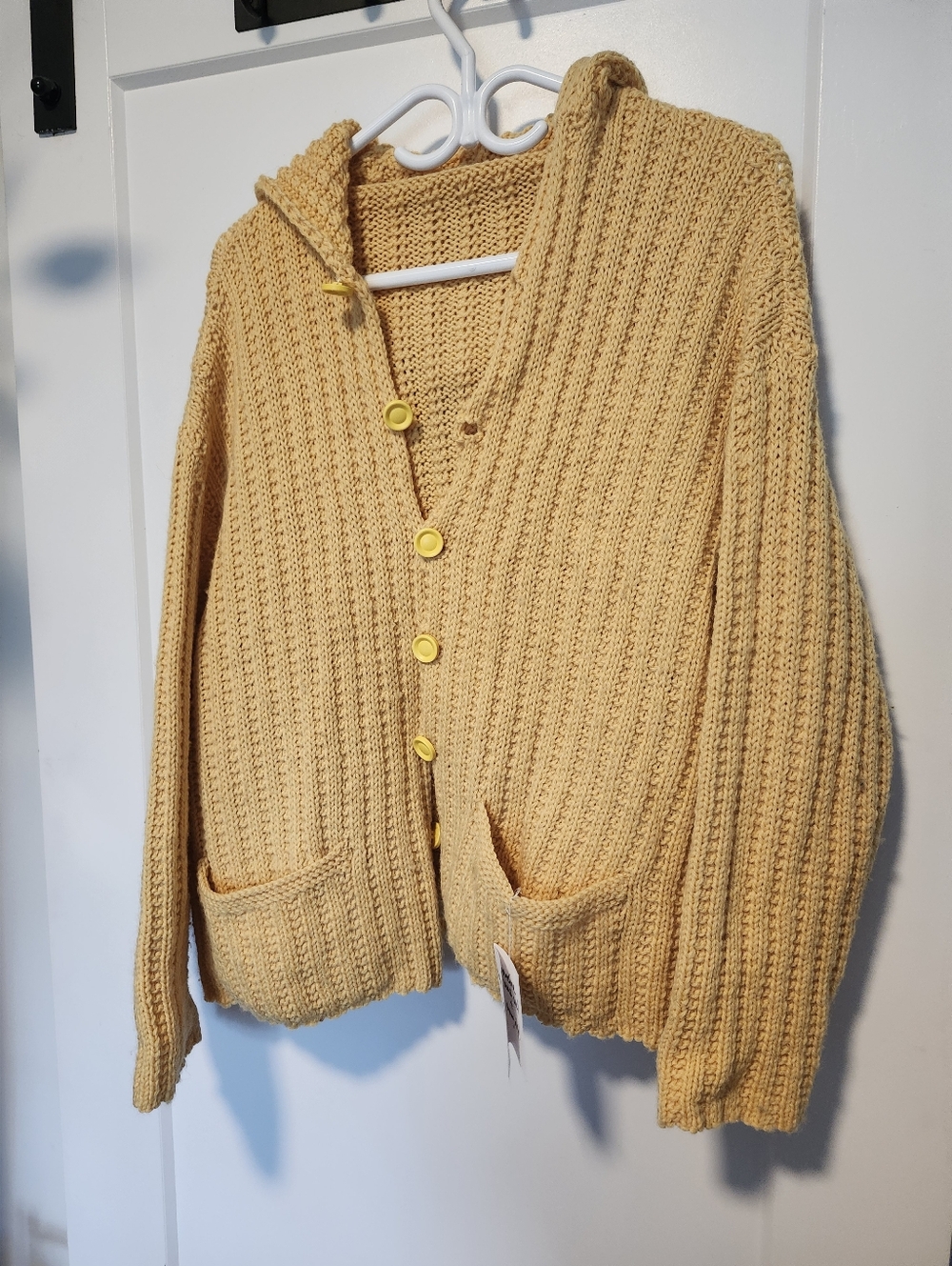 Handmade Relaxed Fit Yellow Sweater | Sustainable Bamboo Wool - Picture 1 of 8